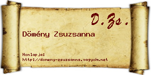 Dömény Zsuzsanna névjegykártya