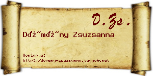 Dömény Zsuzsanna névjegykártya