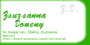 zsuzsanna domeny business card