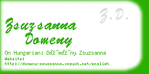 zsuzsanna domeny business card